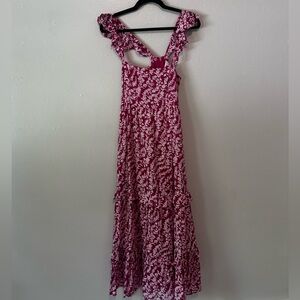 Banjanan maxi floral ruffle dress